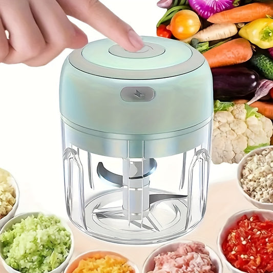 Electric Garlic Chopper - Powerful, Durable, and Effortless for Chopping Chilies, Ginger, and Vegetables | 100/250ml USB Rechargeable