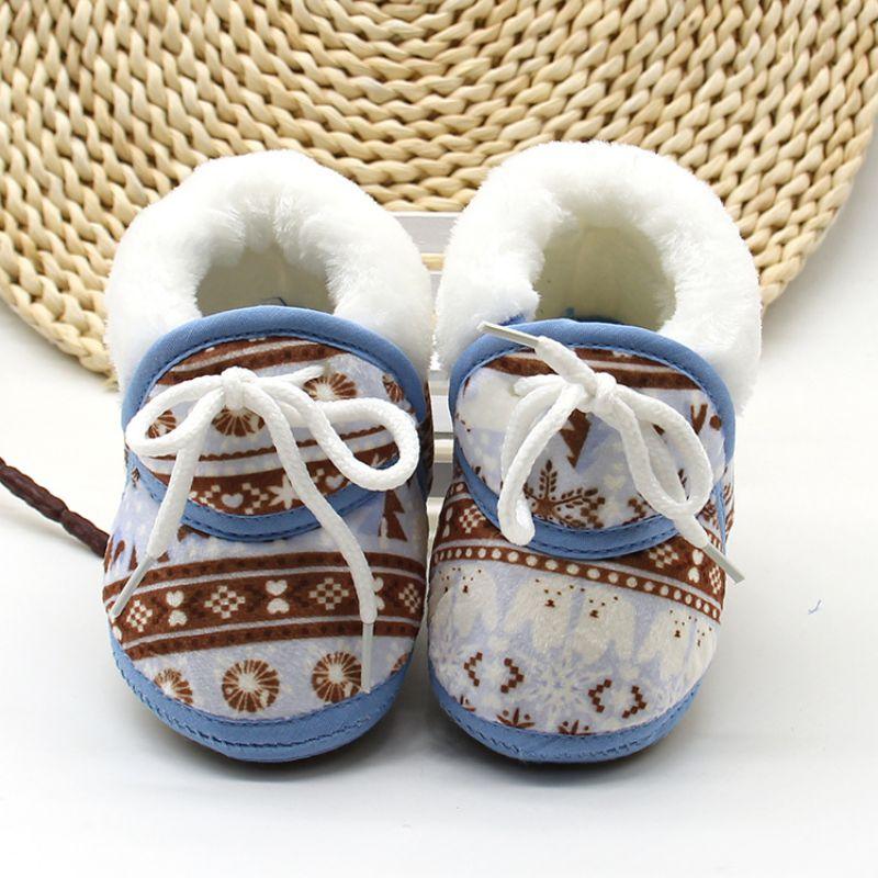 Cute Baby Boots | Retro Printing Cotton Padded | Infant Baby Boys & Girls 6-12M