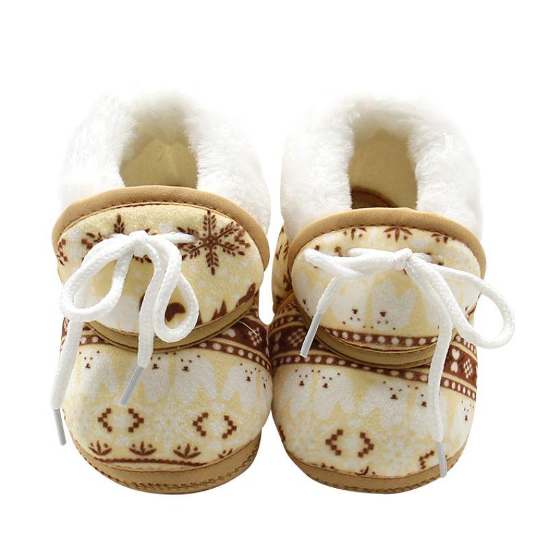 Cute Baby Boots | Retro Printing Cotton Padded | Infant Baby Boys & Girls 6-12M