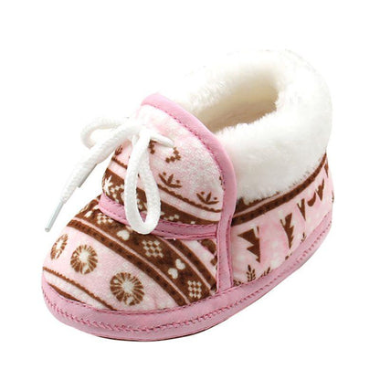 Cute Baby Boots | Retro Printing Cotton Padded | Infant Baby Boys & Girls 6-12M