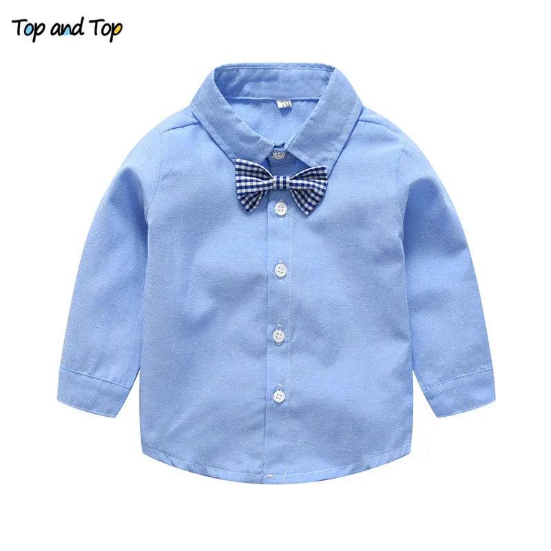 Boy's Formal Suits Long Sleeve Shirt+Suspenders Trousers Casual kids Clothes