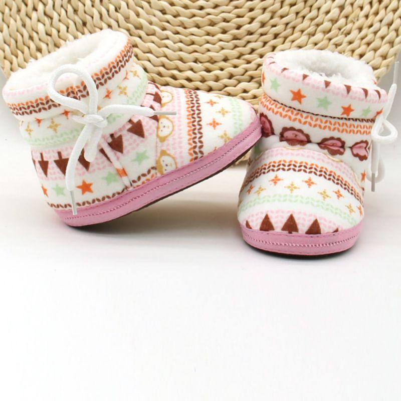 Cute Baby Boots | Retro Printing Cotton Padded | Infant Baby Boys & Girls 6-12M