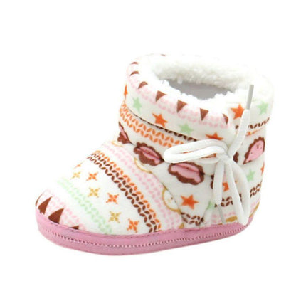 Cute Baby Boots | Retro Printing Cotton Padded | Infant Baby Boys & Girls 6-12M