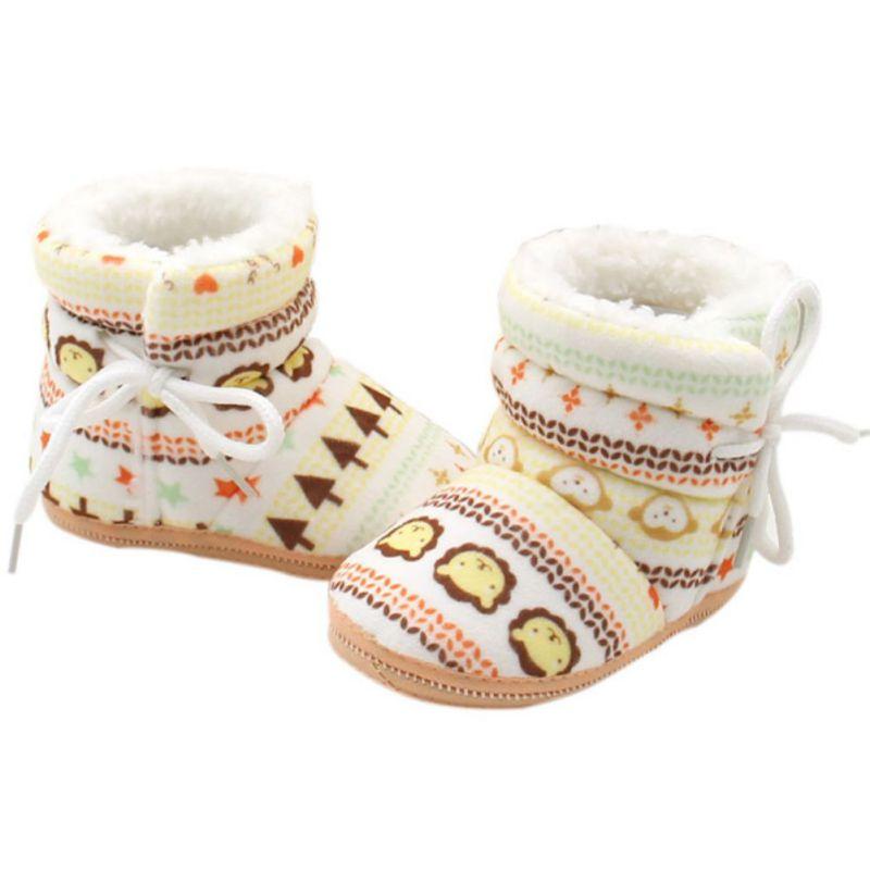 Cute Baby Boots | Retro Printing Cotton Padded | Infant Baby Boys & Girls 6-12M