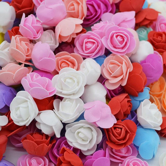 Beautiful Multicolored Artificial Rose Flowers for Home Decor - 50Pcs/lot - Smart Shoppers Deal