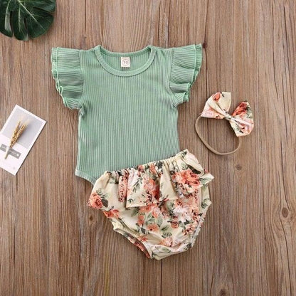 Little Floral Munchkin - Infant and Toddler Baby girl cotton dress set - Smart Shoppers Deal