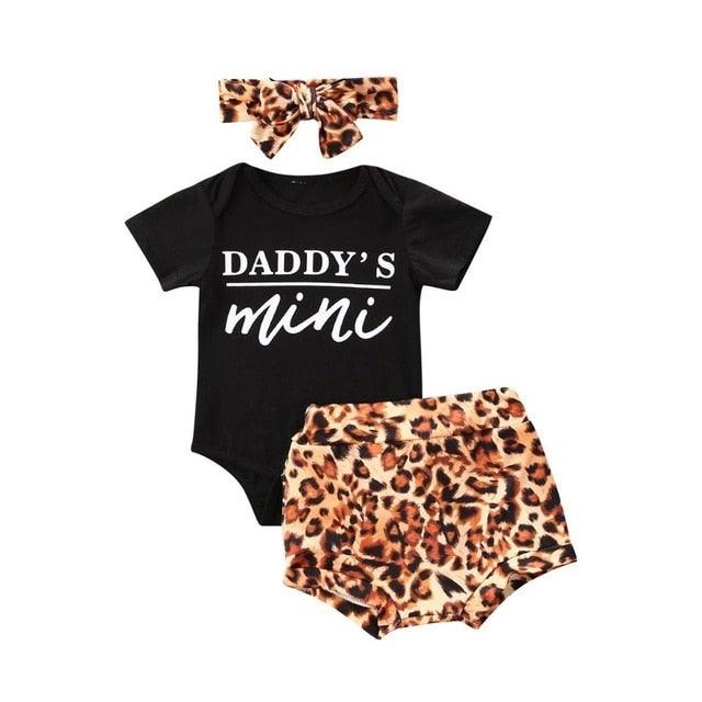 Little Leopard Cub - Infant and Toddler Baby girl cotton dress (3pc set) - Smart Shoppers Deal