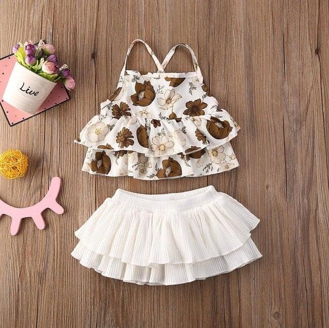 Little Floral Munchkin - Infant and Toddler Baby girl cotton dress set - Smart Shoppers Deal