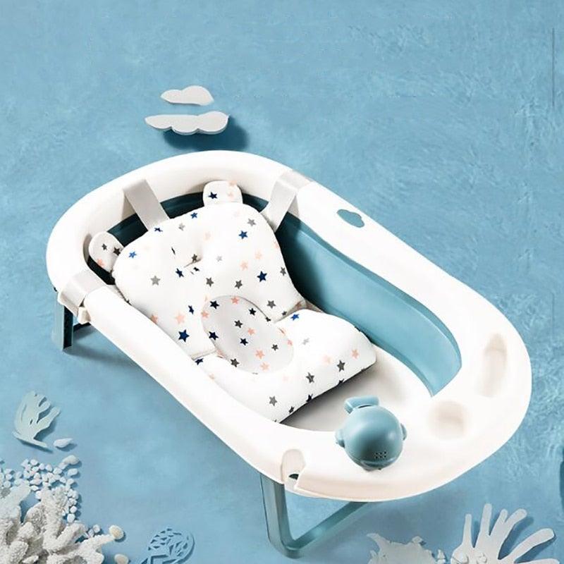 Non-Slip Bathtub Cushion Padded Seat with Safety Belts - Newborn Babies - Smart Shoppers Deal