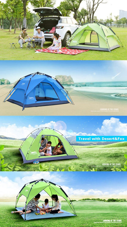 Portable Automatic Tent for 3-4 Person Family - Instant Setup for Hiking, Camping and Travel - Smart Shoppers Deal