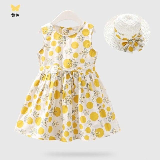 Baby Girl Dress & Hat Summer 2 piece set - Smart Shoppers Deal