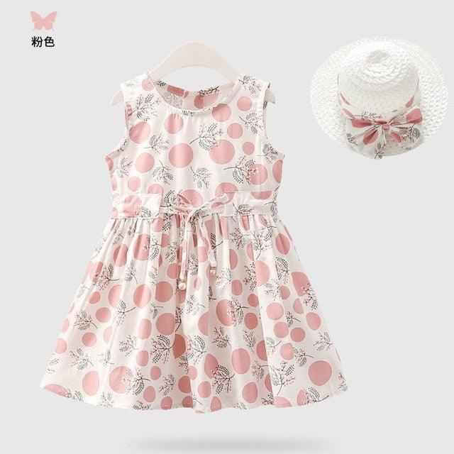 Baby Girl Dress & Hat Summer 2 piece set - Smart Shoppers Deal