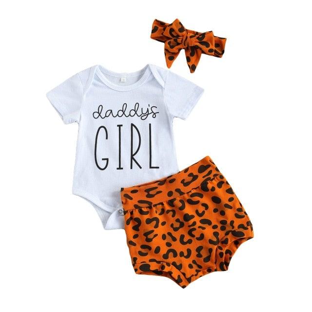 Little Leopard Cub - Infant and Toddler Baby girl cotton dress (3pc set) - Smart Shoppers Deal