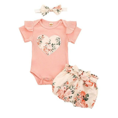 Little Floral Munchkin - Infant and Toddler Baby girl cotton dress set - Smart Shoppers Deal