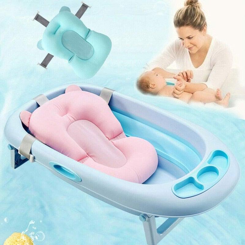 Non-Slip Bathtub Cushion Padded Seat with Safety Belts - Newborn Babies - Smart Shoppers Deal