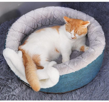 Soft Plush Pets Kennel Bed with Thick Blanket for Extra Comfort | Cat & Dog Bed | 100% Cotton - Smart Shoppers Deal