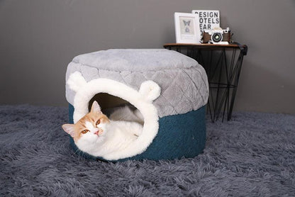 Soft Plush Pets Kennel Bed with Thick Blanket for Extra Comfort | Cat & Dog Bed | 100% Cotton - Smart Shoppers Deal